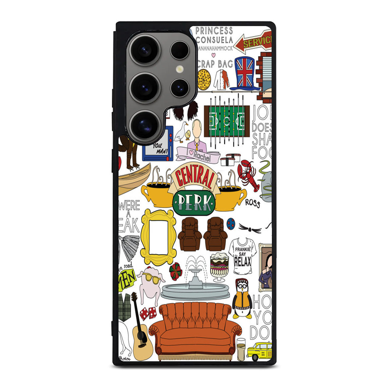 Friends TV Show Central Perk Sticker Samsung Galaxy S24 Ultra Case