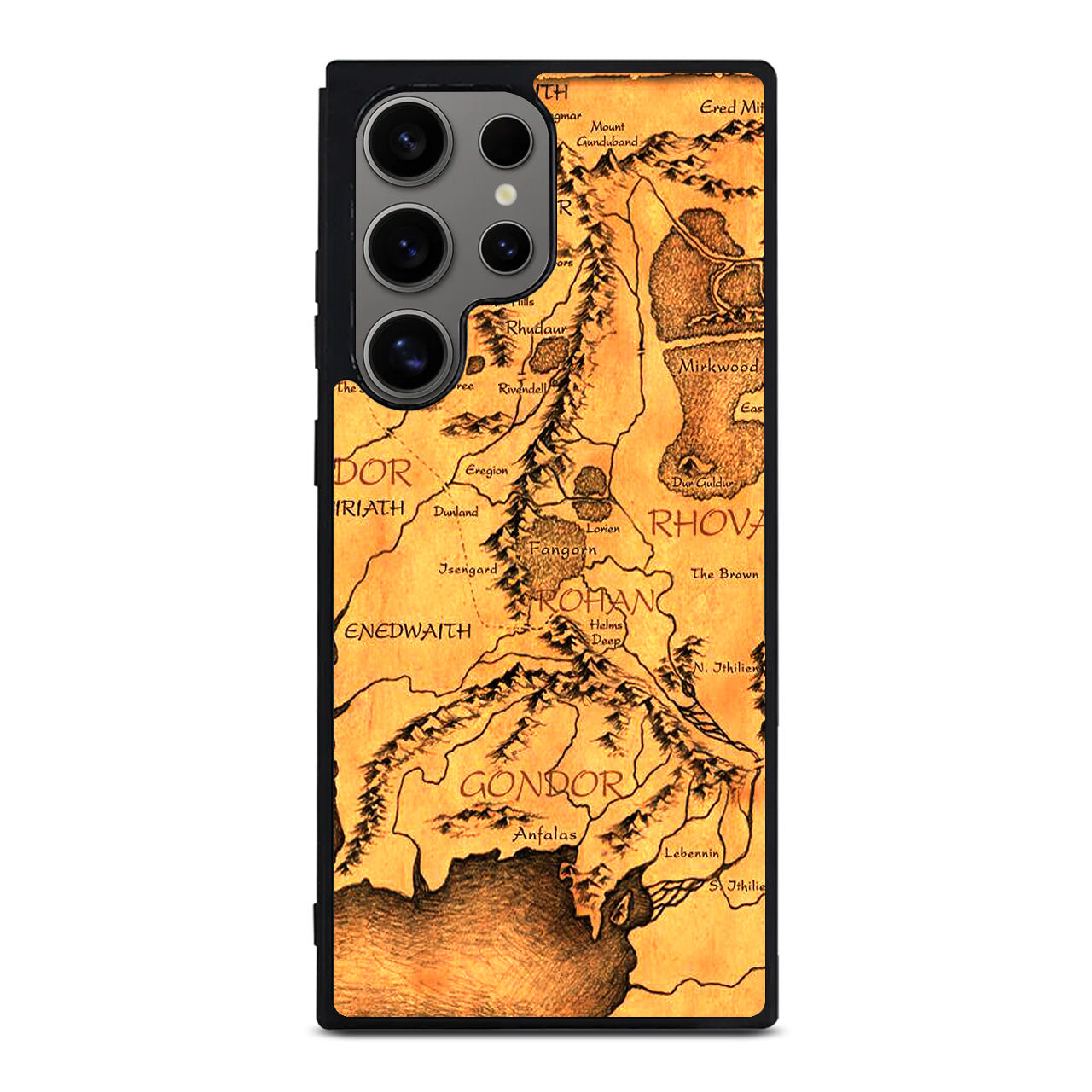 Middle Earth Map Hobbit Samsung Galaxy S24 Ultra Case