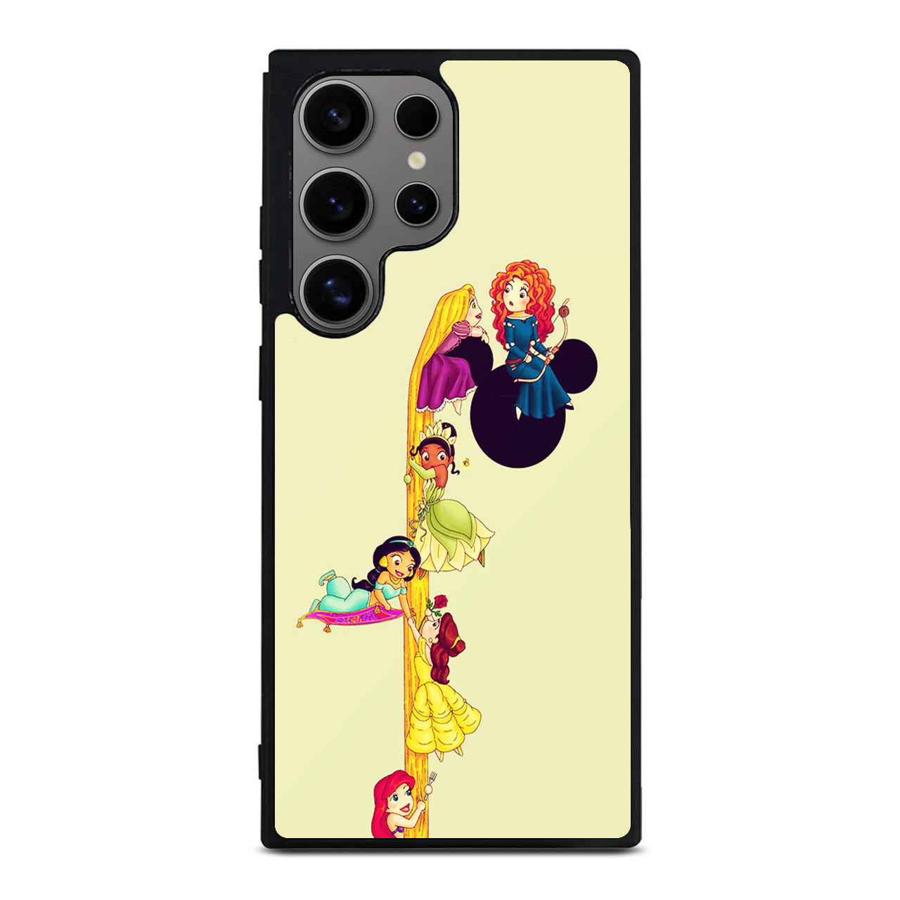 Princesses Climbing Rapunzel's Hair Samsung Galaxy S24 Ultra Case