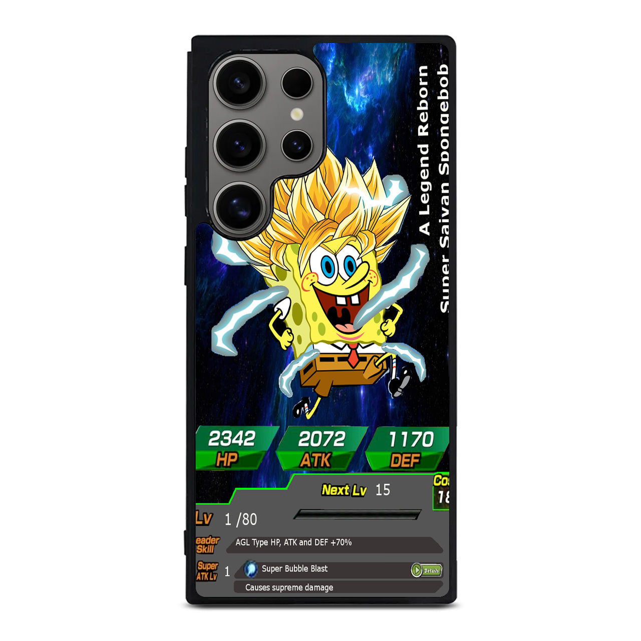 Super Saiyan Spongebob Card Samsung Galaxy S24 Ultra Case