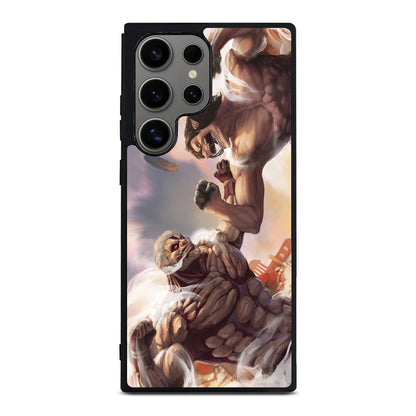 Eren Yeager vs Reiner Armored Titan Samsung Galaxy S24 Ultra Case