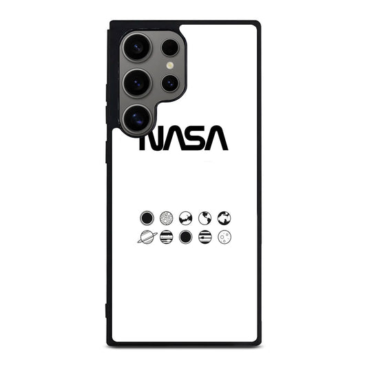 NASA Minimalist White Samsung Galaxy S24 Ultra Case