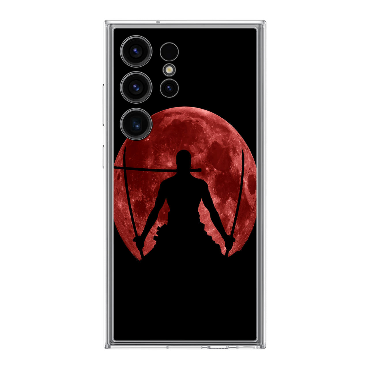 Silhouette Of Zoro In Santoryu Mode Samsung Galaxy S24 Ultra Case