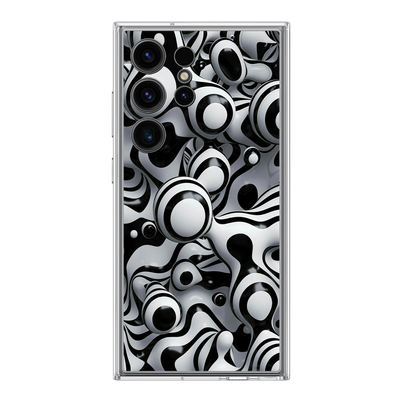 Abstract Art Black White Samsung Galaxy S24 Ultra Case