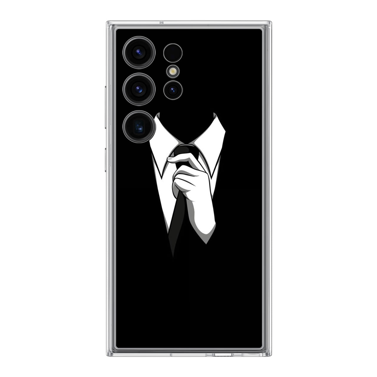 Anonymous Black White Tie Samsung Galaxy S24 Ultra Case