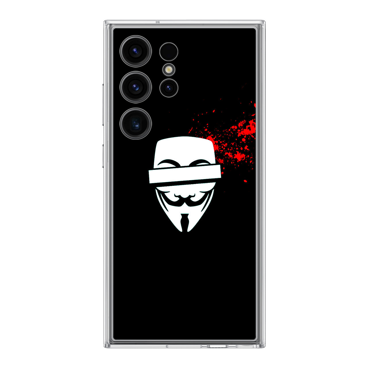 Anonymous Blood Splashes Samsung Galaxy S24 Ultra Case