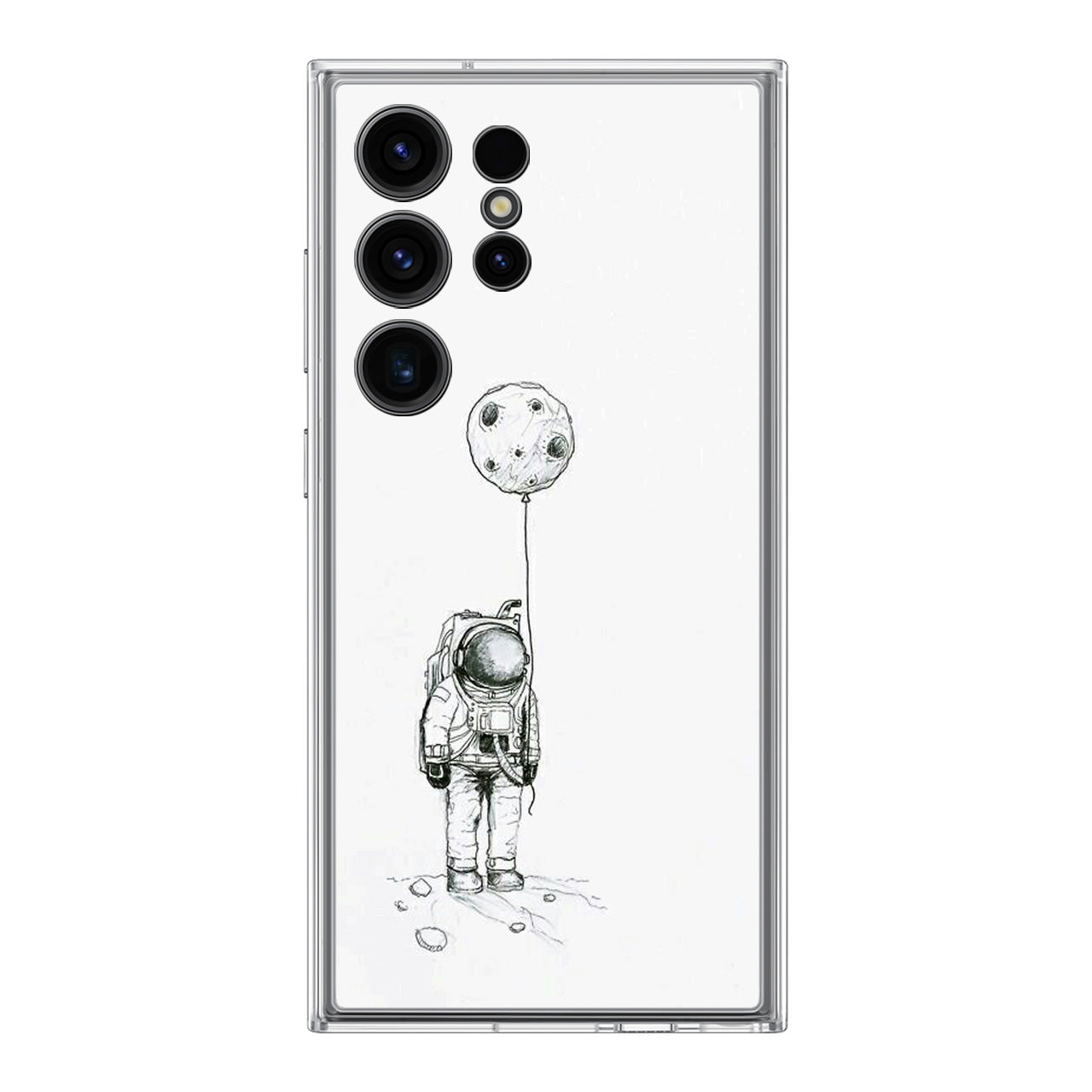 Astronaut Moon Balloon Samsung Galaxy S24 Ultra Case