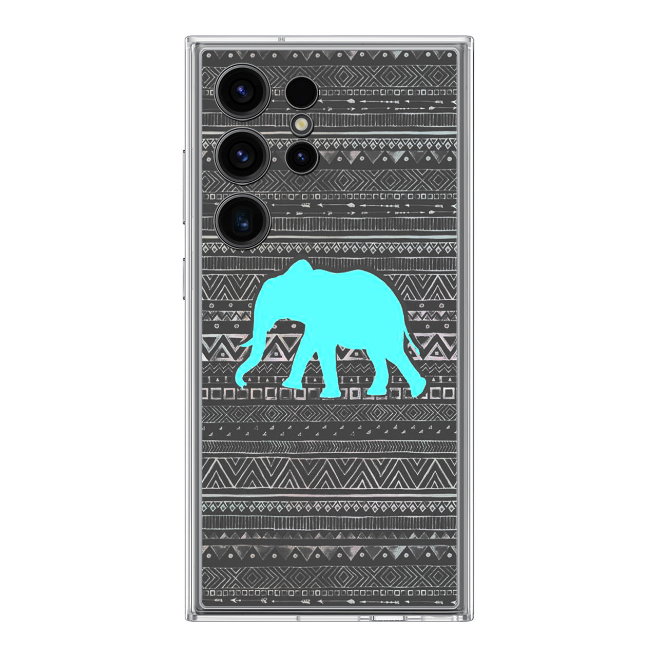 Aztec Elephant Turquoise Samsung Galaxy S24 Ultra Case