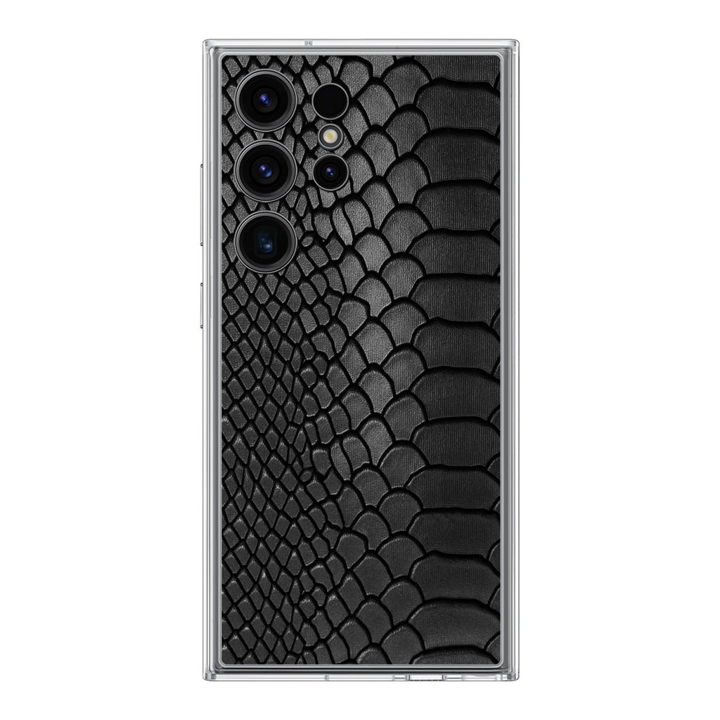 Black Snake Skin Texture Samsung Galaxy S24 Ultra Case