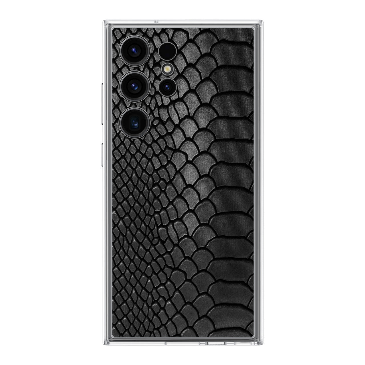 Black Snake Skin Texture Samsung Galaxy S24 Ultra Case