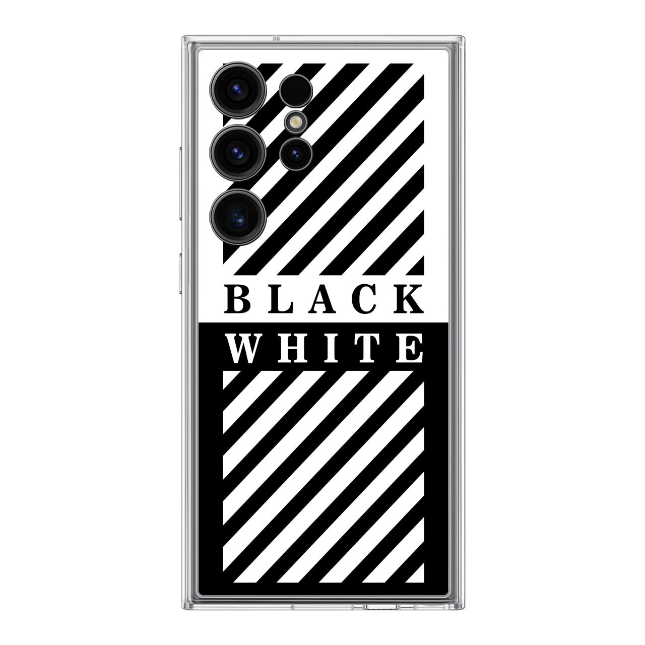 Black White Stripes Samsung Galaxy S24 Ultra Case