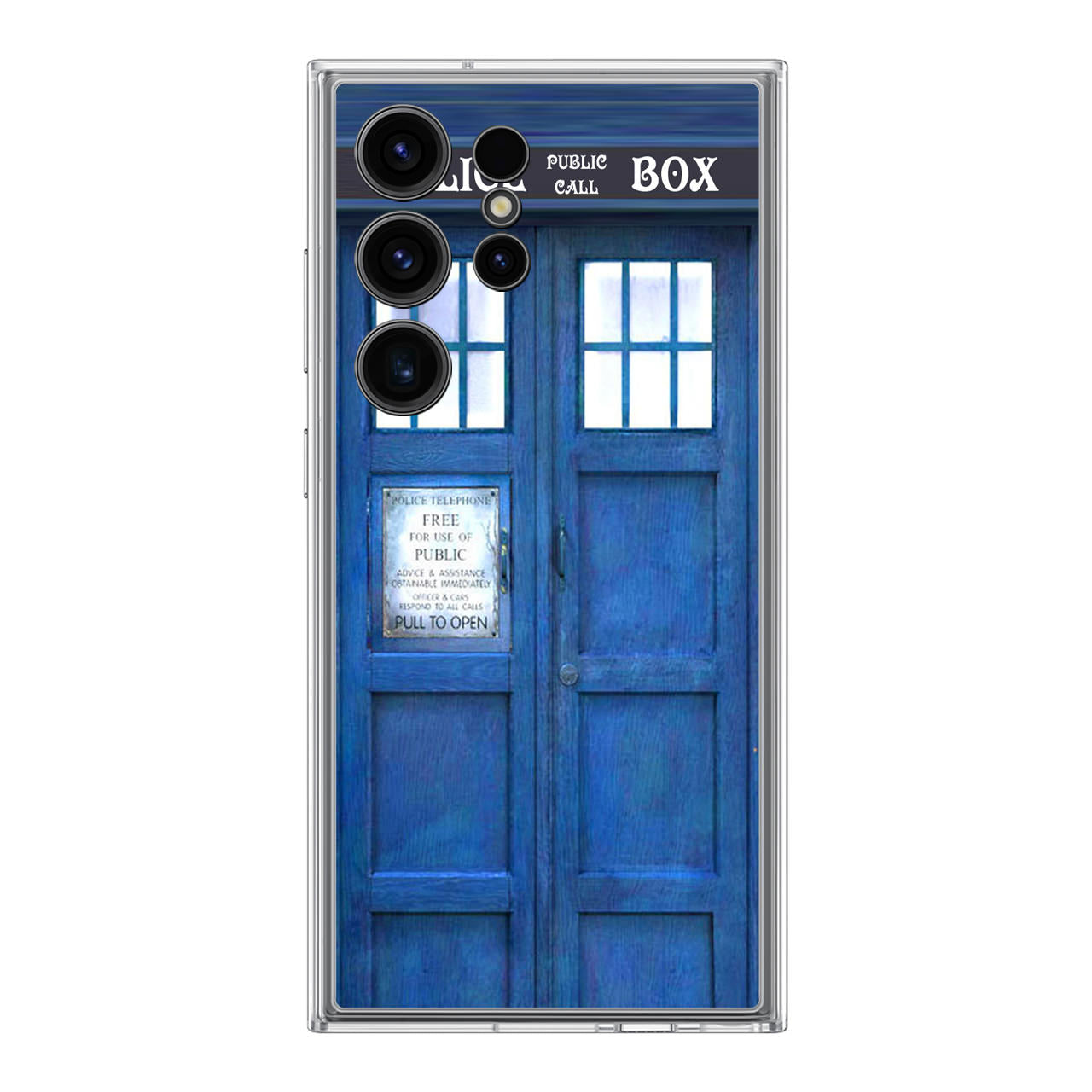 Blue Police Call Box Samsung Galaxy S24 Ultra Case