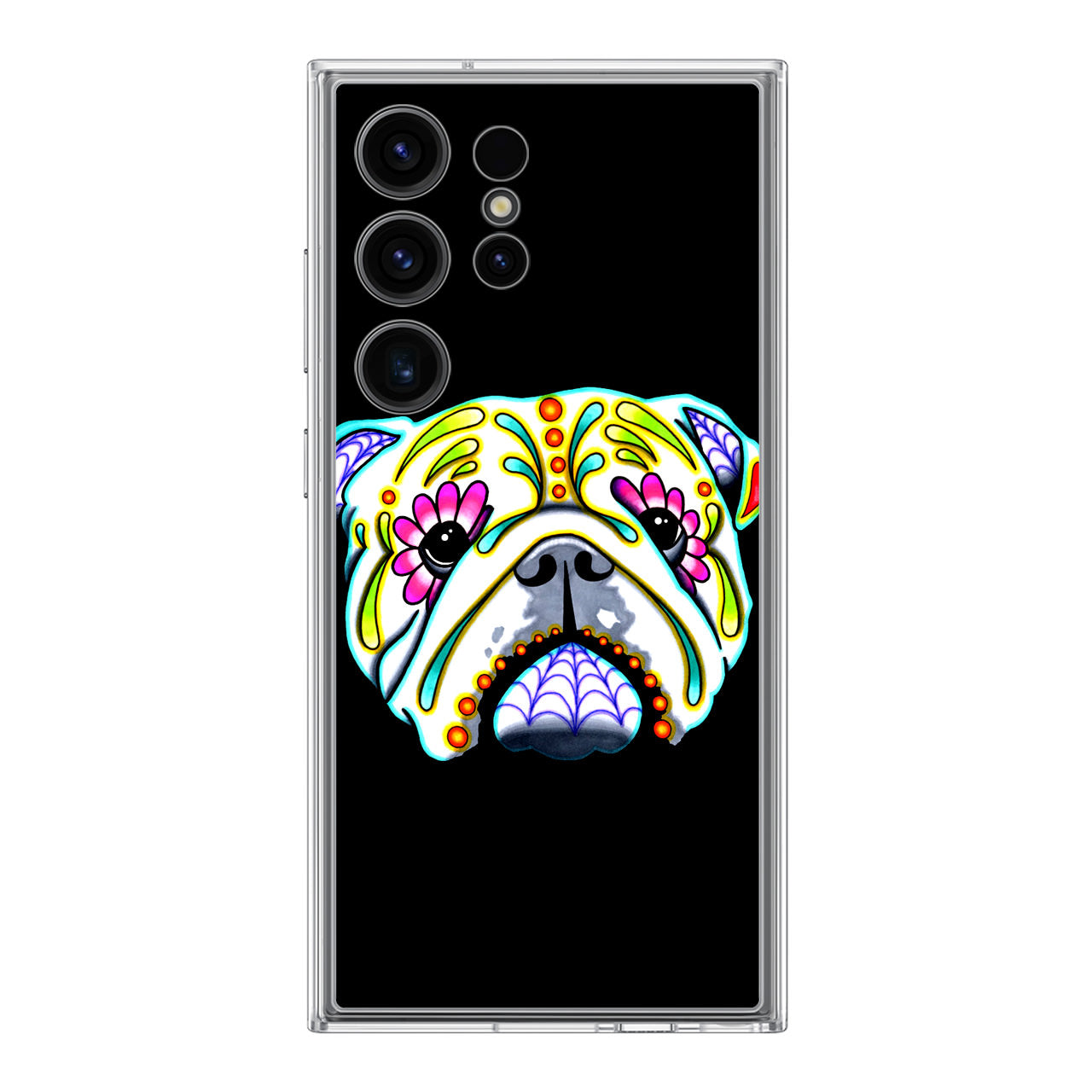 Colorful Bulldog Art Samsung Galaxy S24 Ultra Case