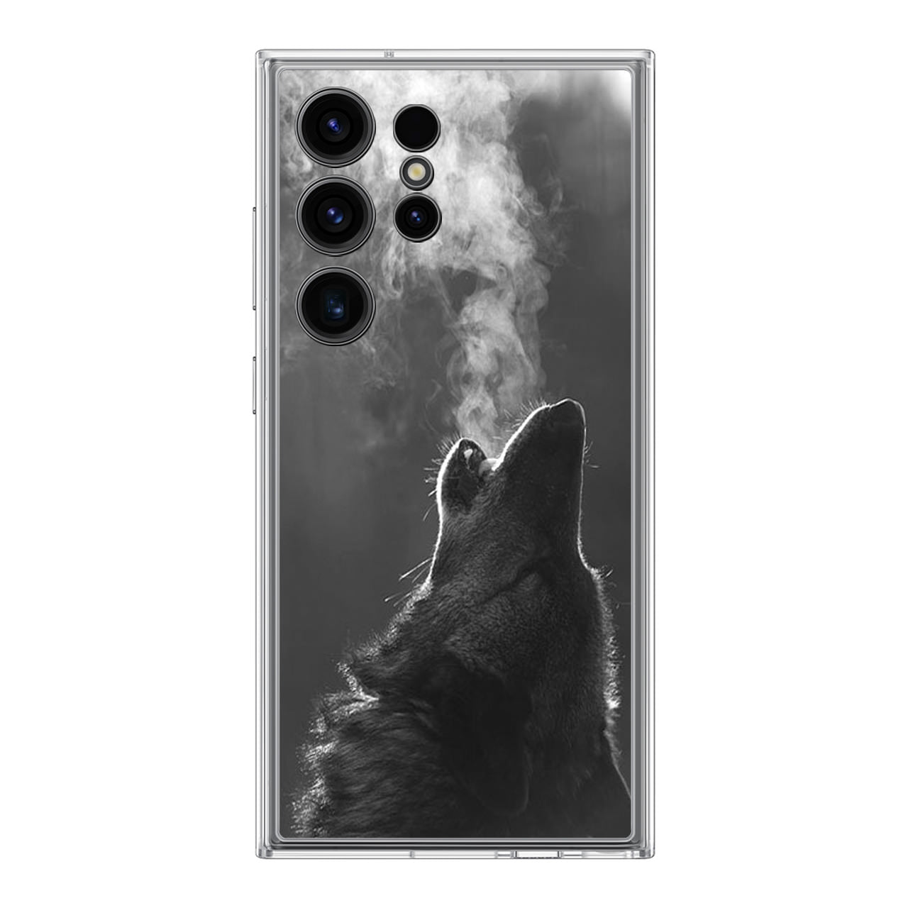 Howling Wolves Black and White Samsung Galaxy S24 Ultra Case