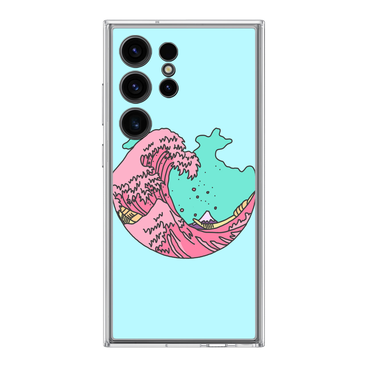 Japanese Pastel Wave Samsung Galaxy S24 Ultra Case