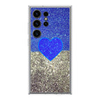 Love Glitter Blue and Grey Samsung Galaxy S24 Ultra Case