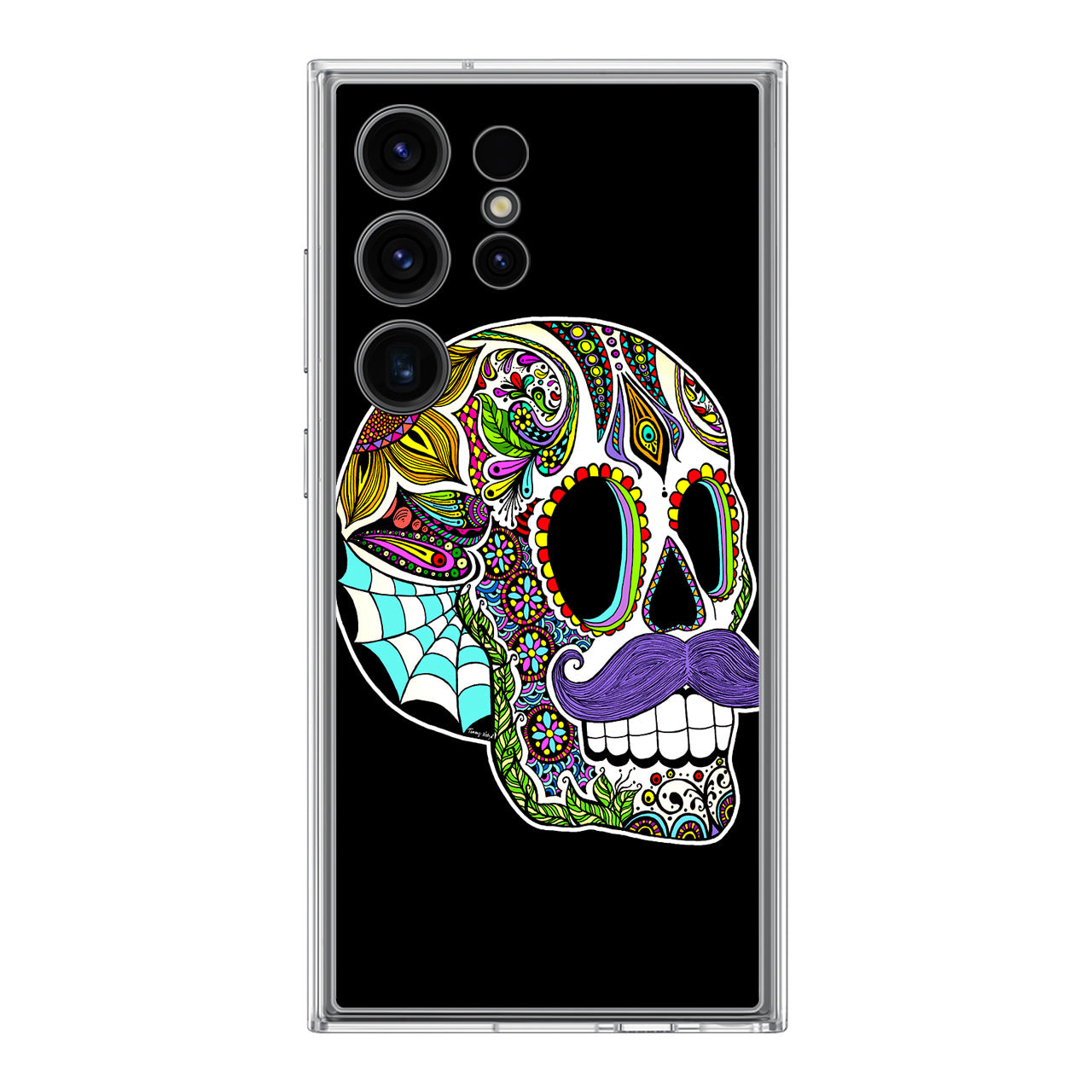 Mustache Sugar Skull Samsung Galaxy S24 Ultra Case