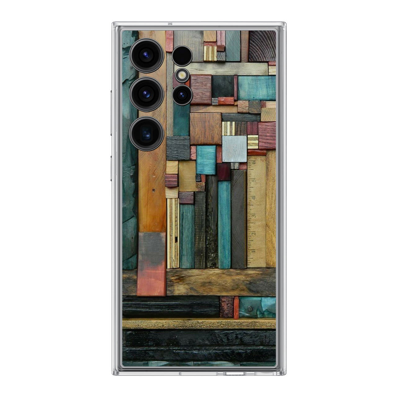 Painted Abstract Wood Sculptures Samsung Galaxy S24 Ultra Case