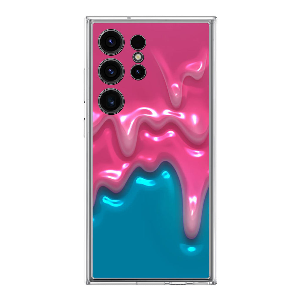 Pink Paint Dripping Samsung Galaxy S24 Ultra Case