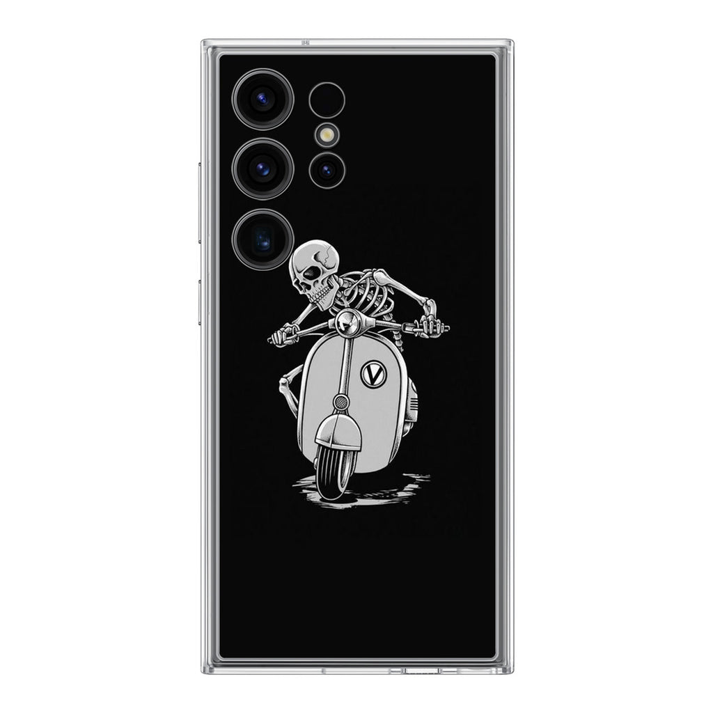 Skeleton Rides Scooter Samsung Galaxy S24 Ultra Case