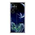 Tardis Walking To The Moon Samsung Galaxy S24 Ultra Case