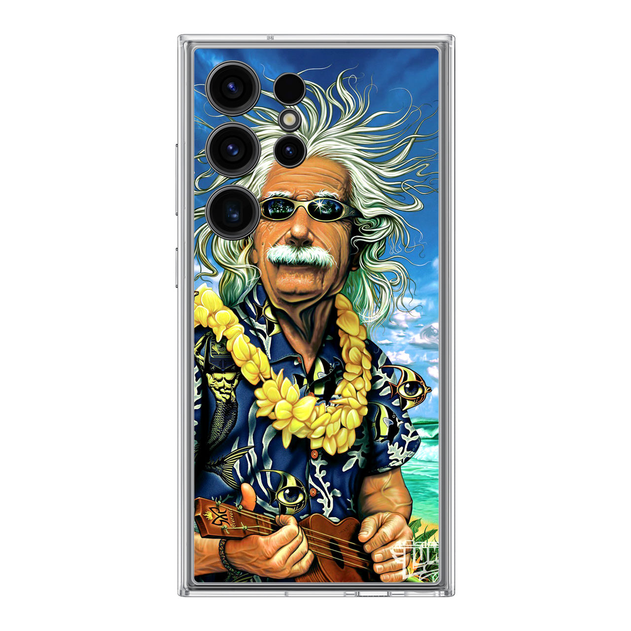 Albert Enstein On Vacation Samsung Galaxy S24 Ultra Case