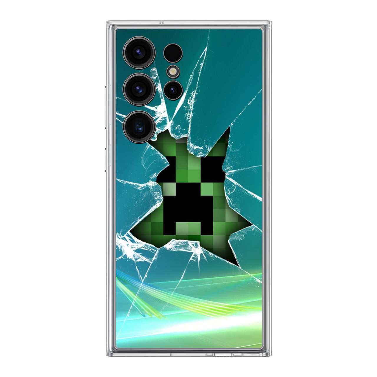 Creeper Glass Broken Green Samsung Galaxy S24 Ultra Case