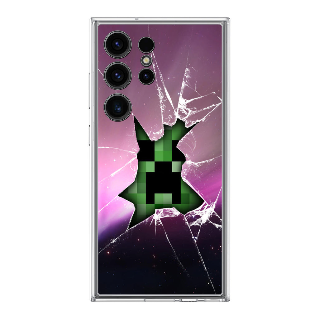 Creeper Glass Broken Violet Samsung Galaxy S24 Ultra Case