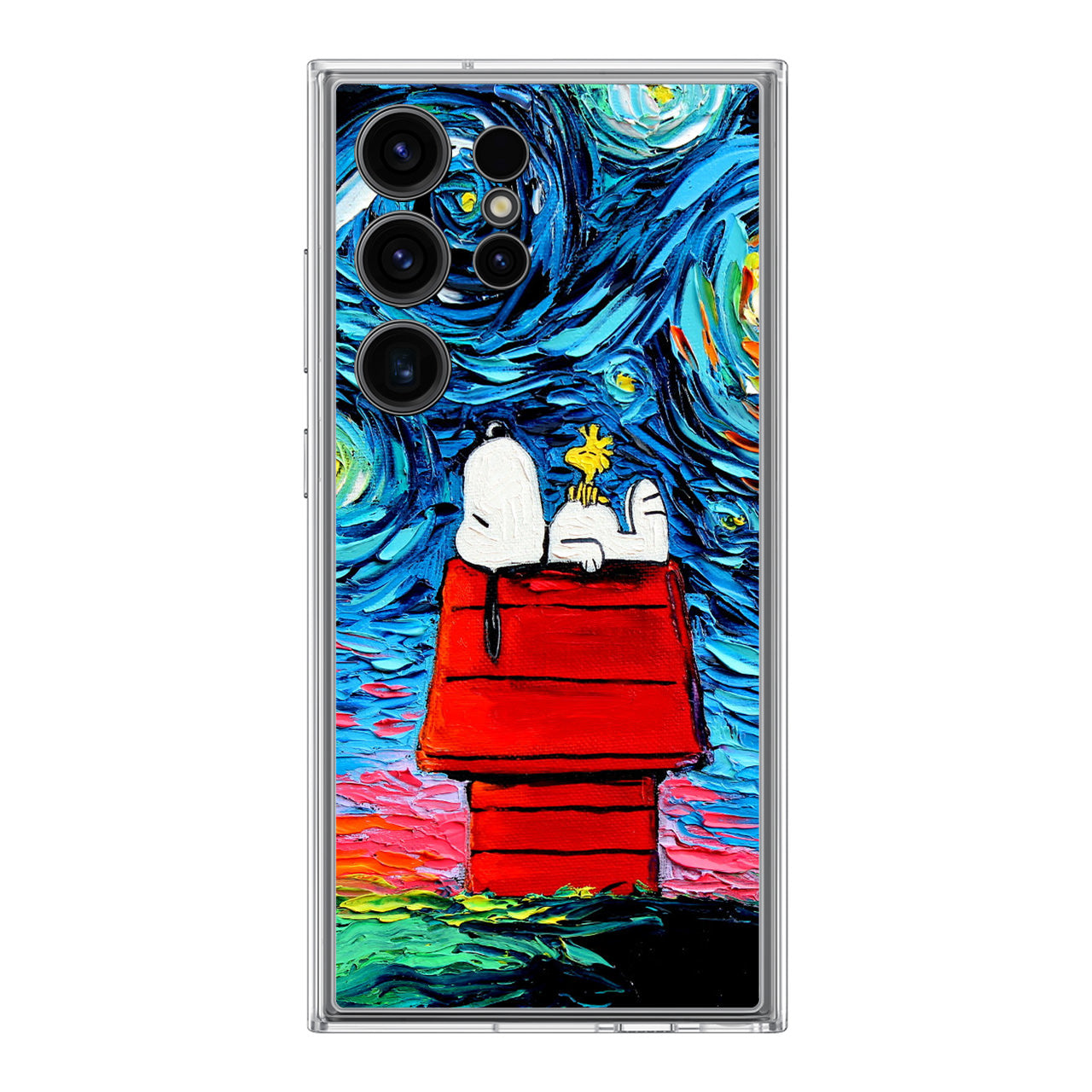 Dog Lying Under Starry Night Van Gogh Samsung Galaxy S24 Ultra Case