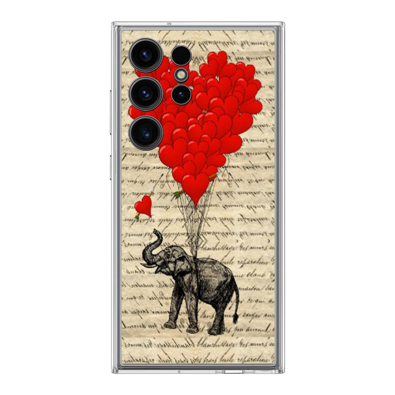 Elephant And Heart Samsung Galaxy S24 Ultra Case