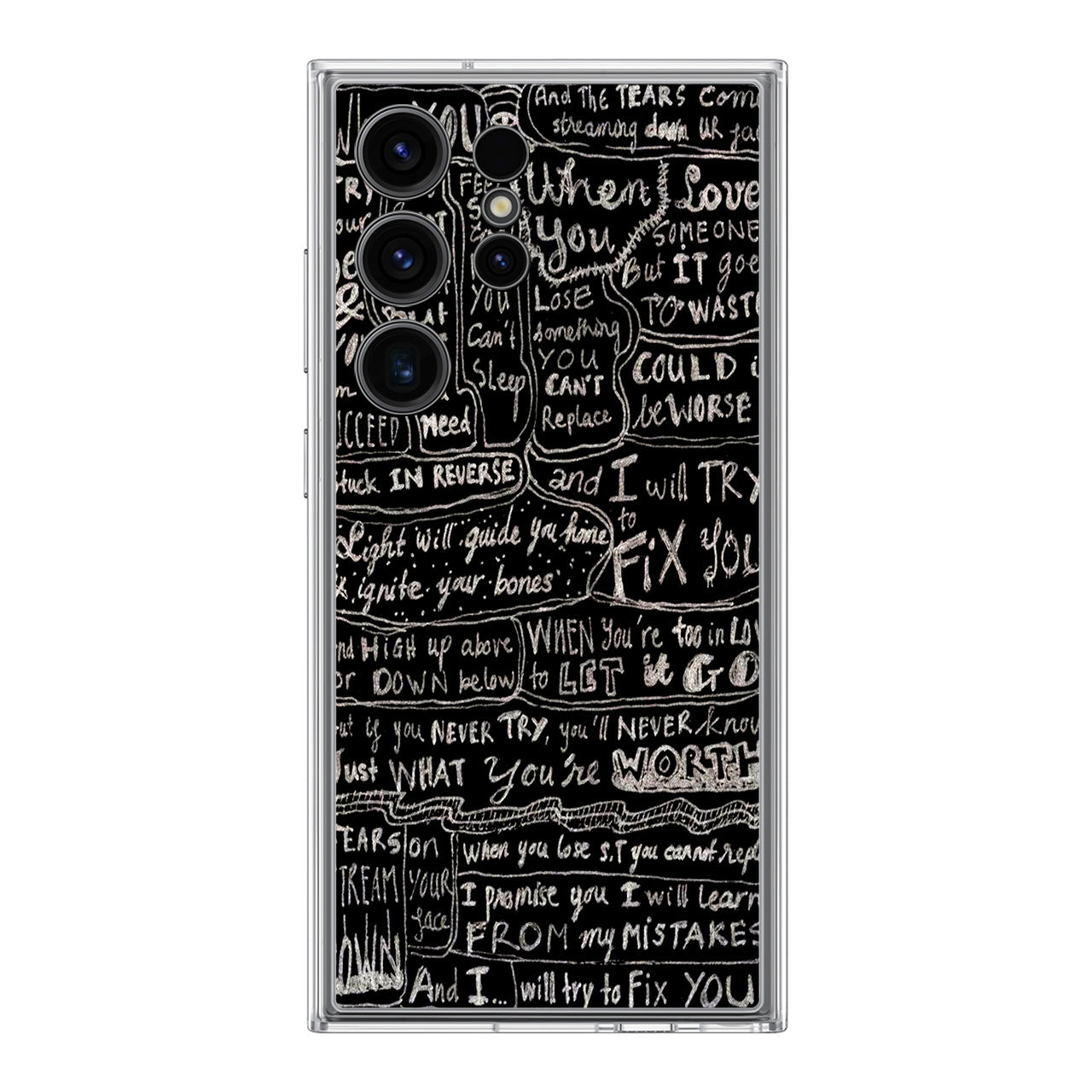 Fix You Lyrics Samsung Galaxy S24 Ultra Case