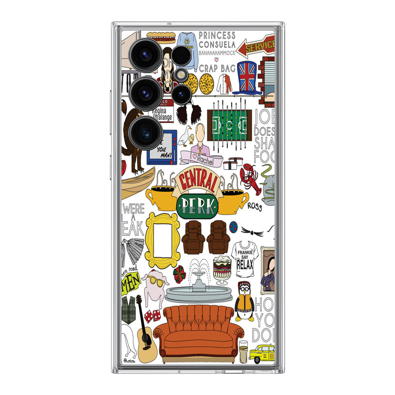 Friends TV Show Central Perk Sticker Samsung Galaxy S24 Ultra Case