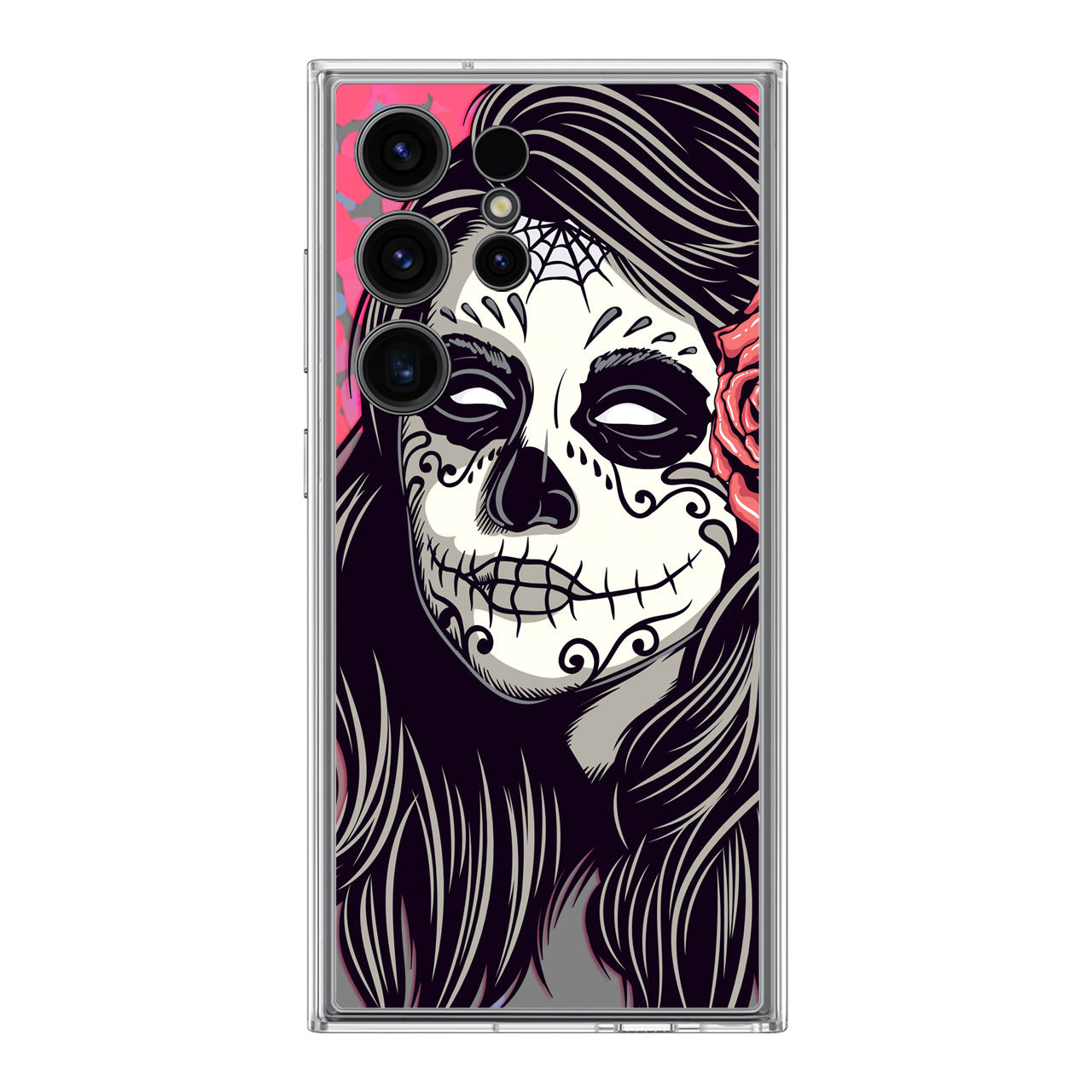 Girl Skull Flower Samsung Galaxy S24 Ultra Case