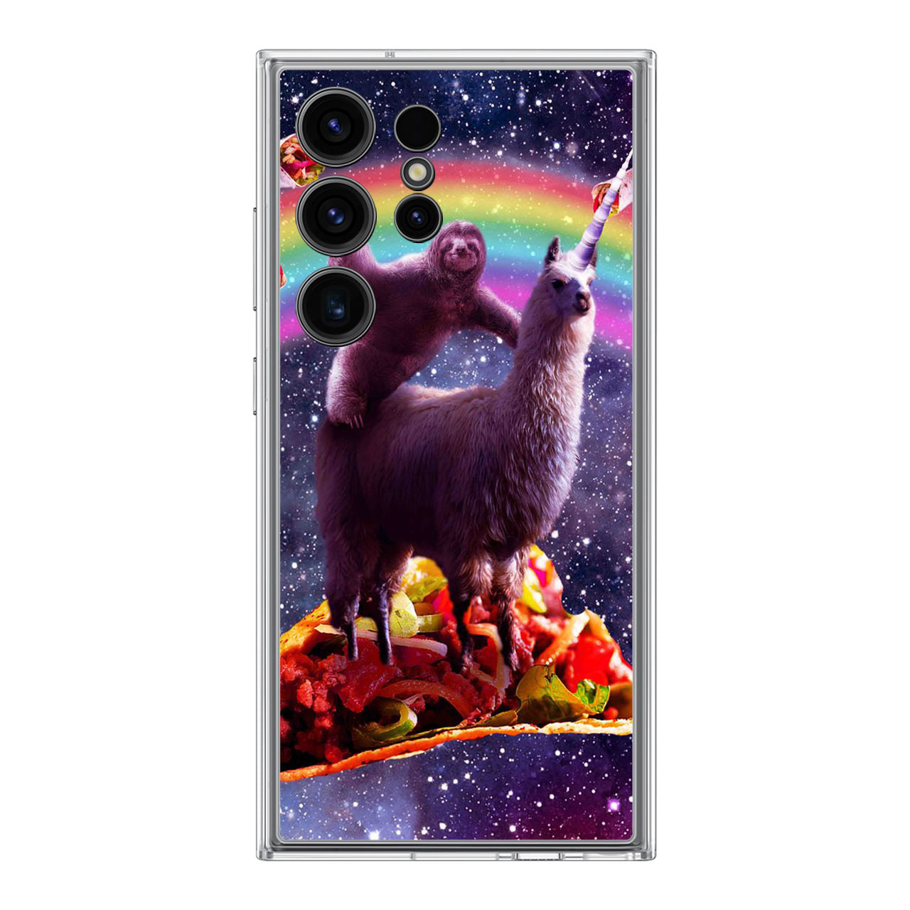 LLama And Sloth On Space Samsung Galaxy S24 Ultra Case