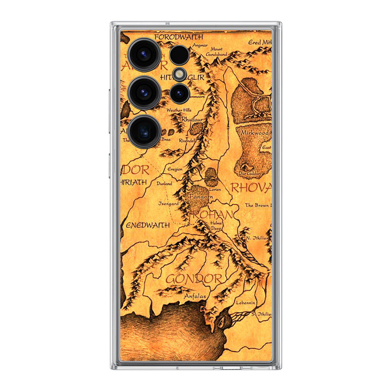 Middle Earth Map Hobbit Samsung Galaxy S24 Ultra Case