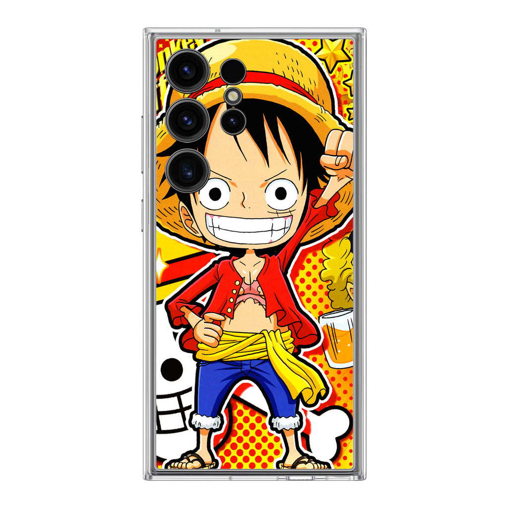One Piece Cute Luffy Samsung Galaxy S24 Ultra Case