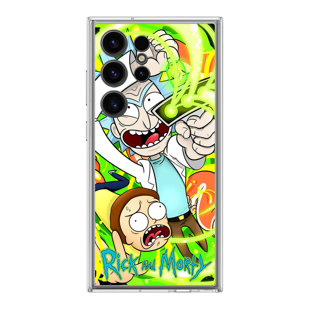 Rick And Morty Shoot Portal Gun Samsung Galaxy S24 Ultra Case