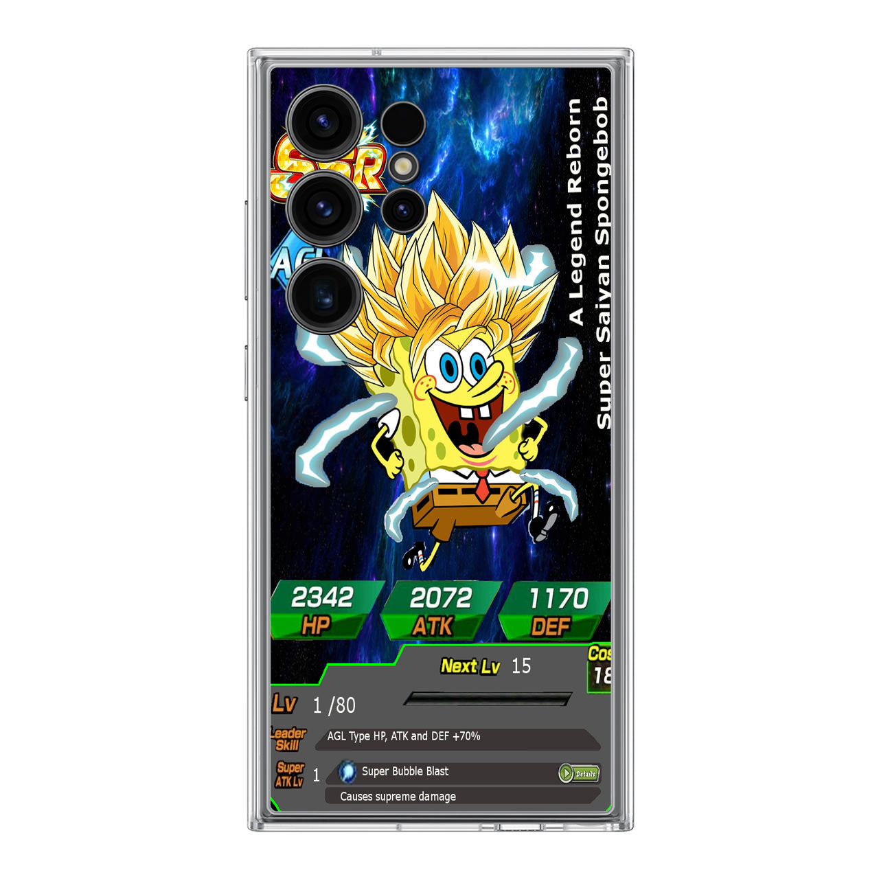 Super Saiyan Spongebob Card Samsung Galaxy S24 Ultra Case