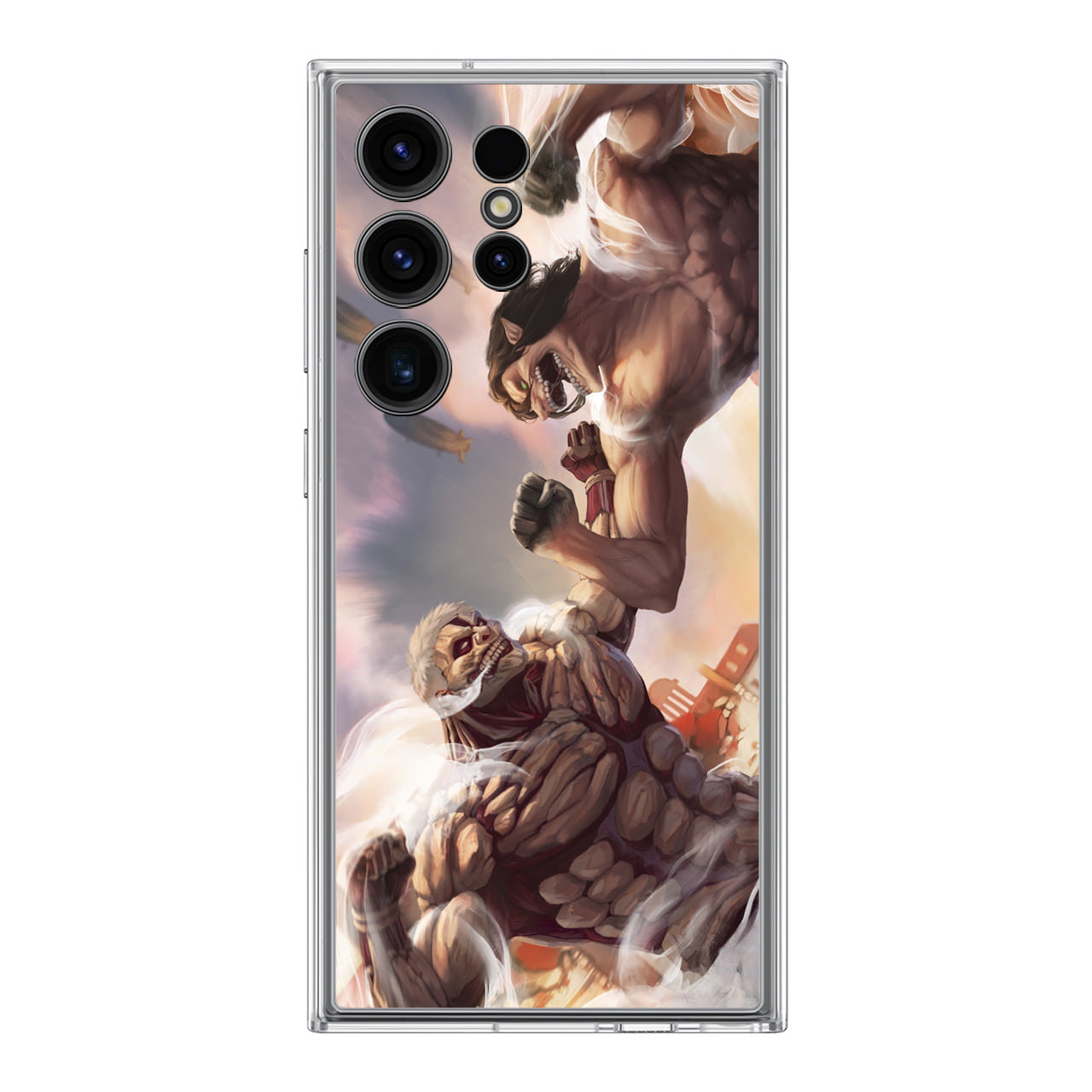 Eren Yeager vs Reiner Armored Titan Samsung Galaxy S24 Ultra Case