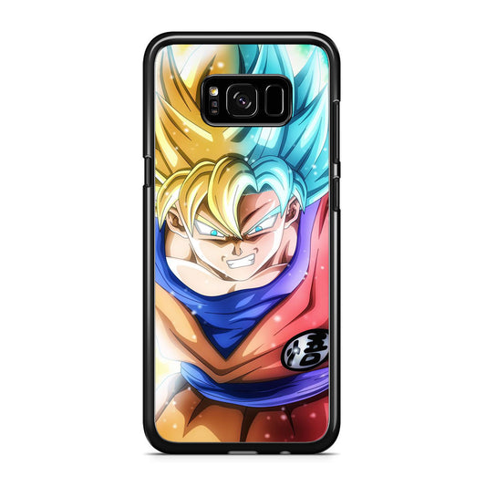 Goku SSJ 1 to SSJ Blue Galaxy S8 Case