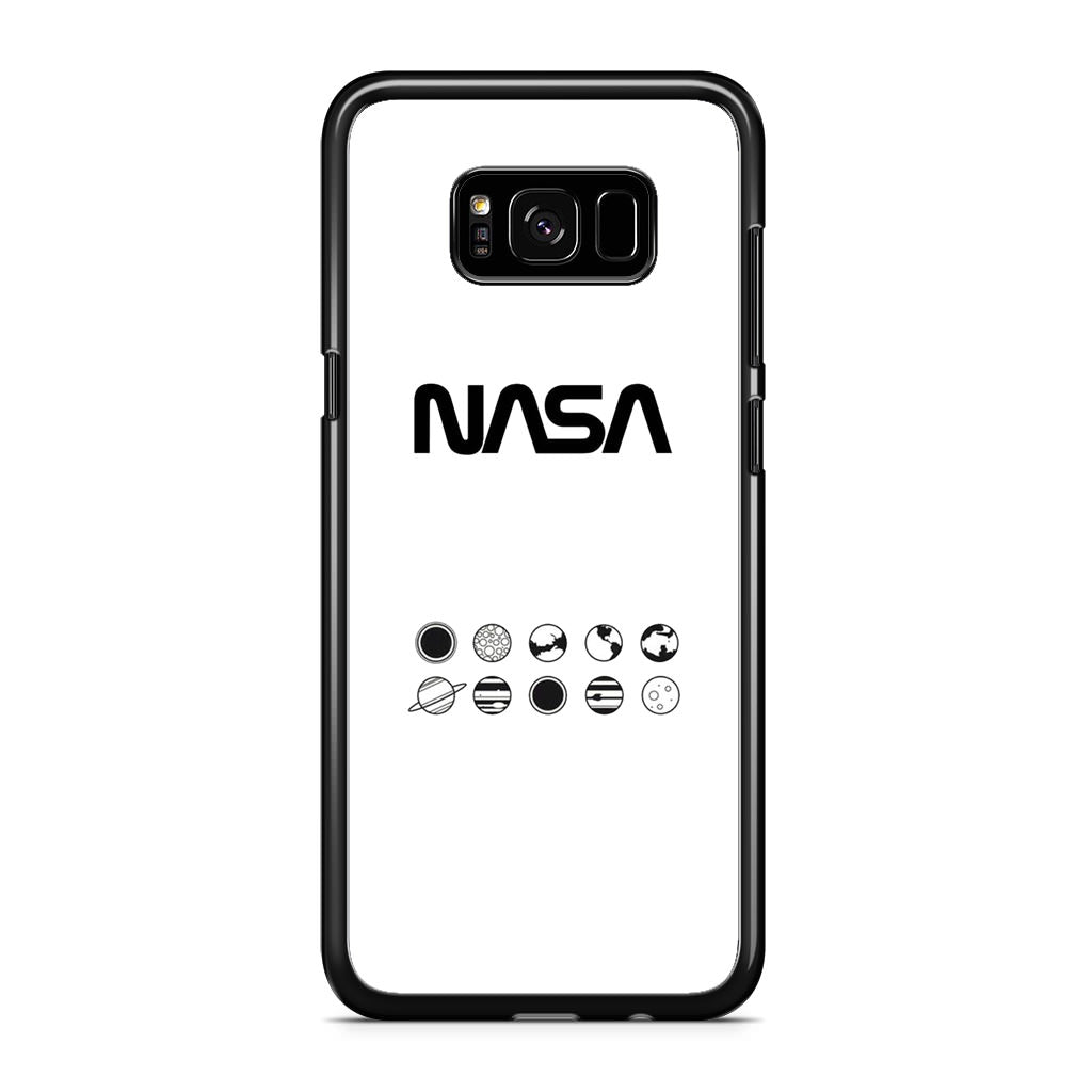 NASA Minimalist White Galaxy S8 Case