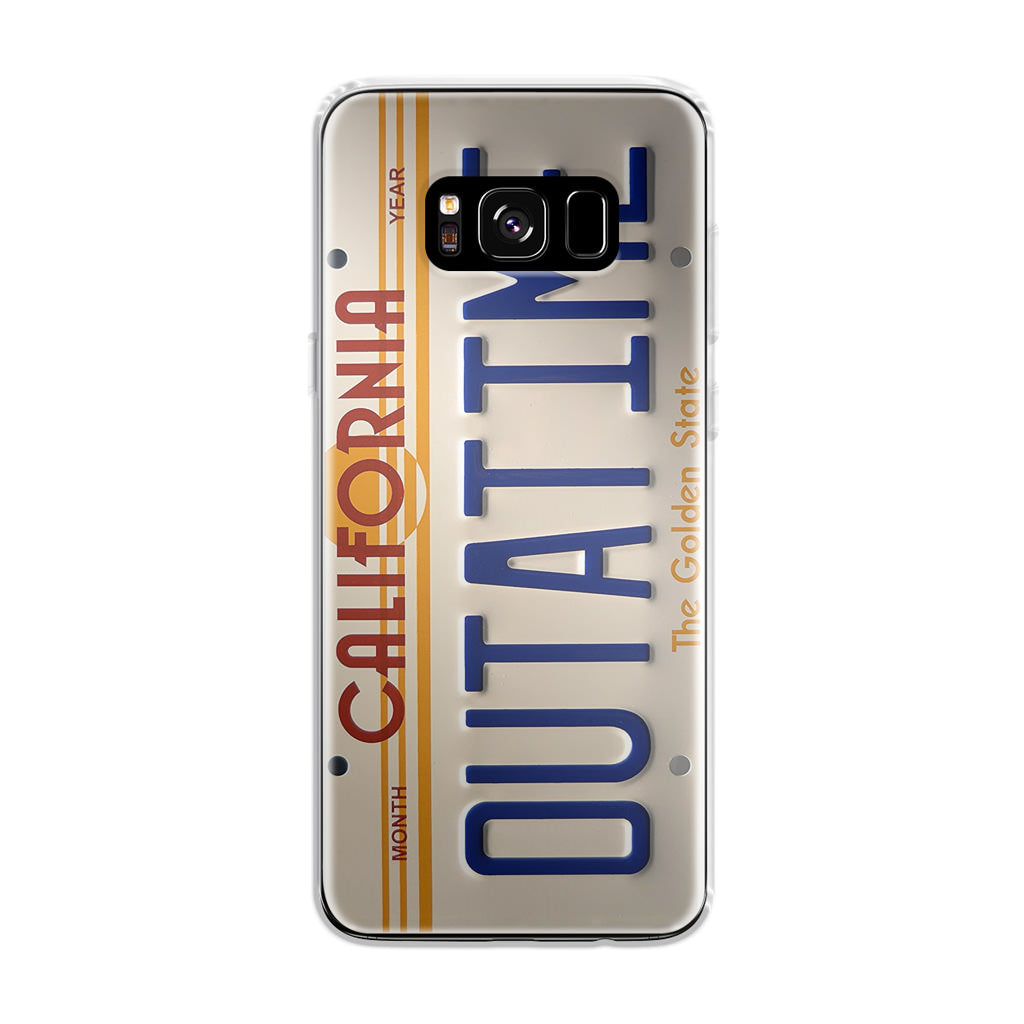 Back to the Future License Plate Outatime Galaxy S8 Plus Case