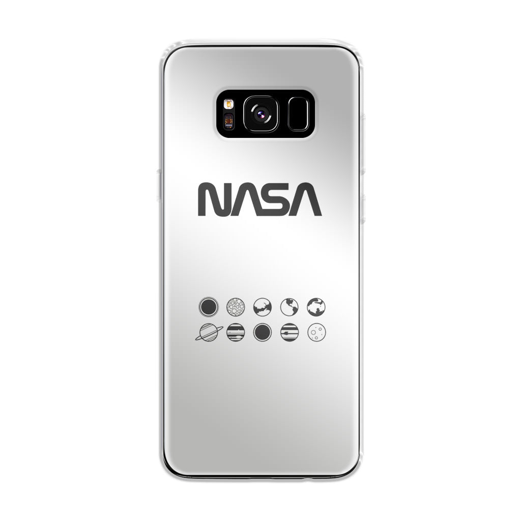 NASA Minimalist White Galaxy S8 Case