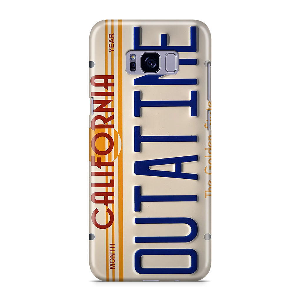 Back to the Future License Plate Outatime Galaxy S8 Plus Case