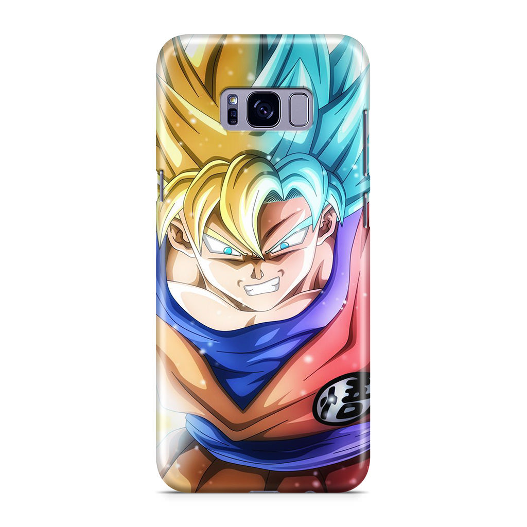 Goku SSJ 1 to SSJ Blue Galaxy S8 Case