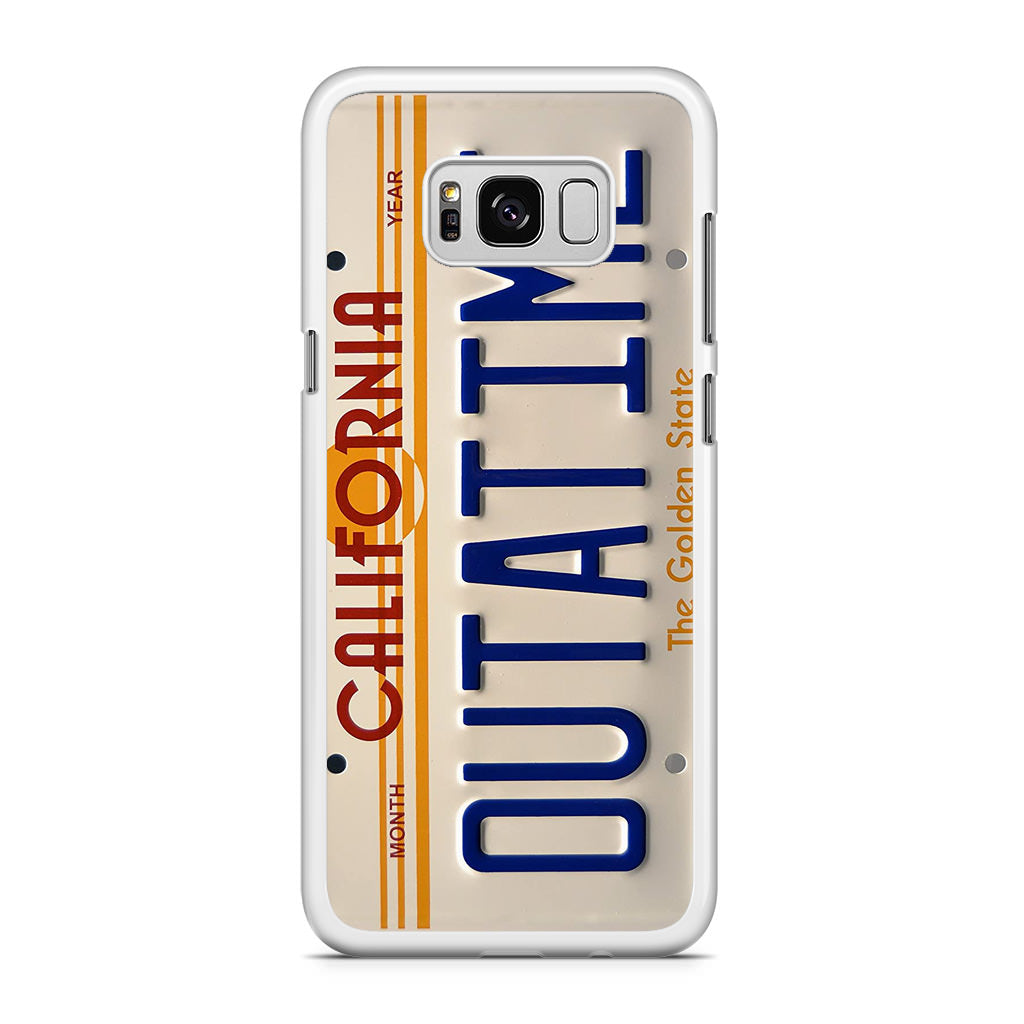 Back to the Future License Plate Outatime Galaxy S8 Plus Case