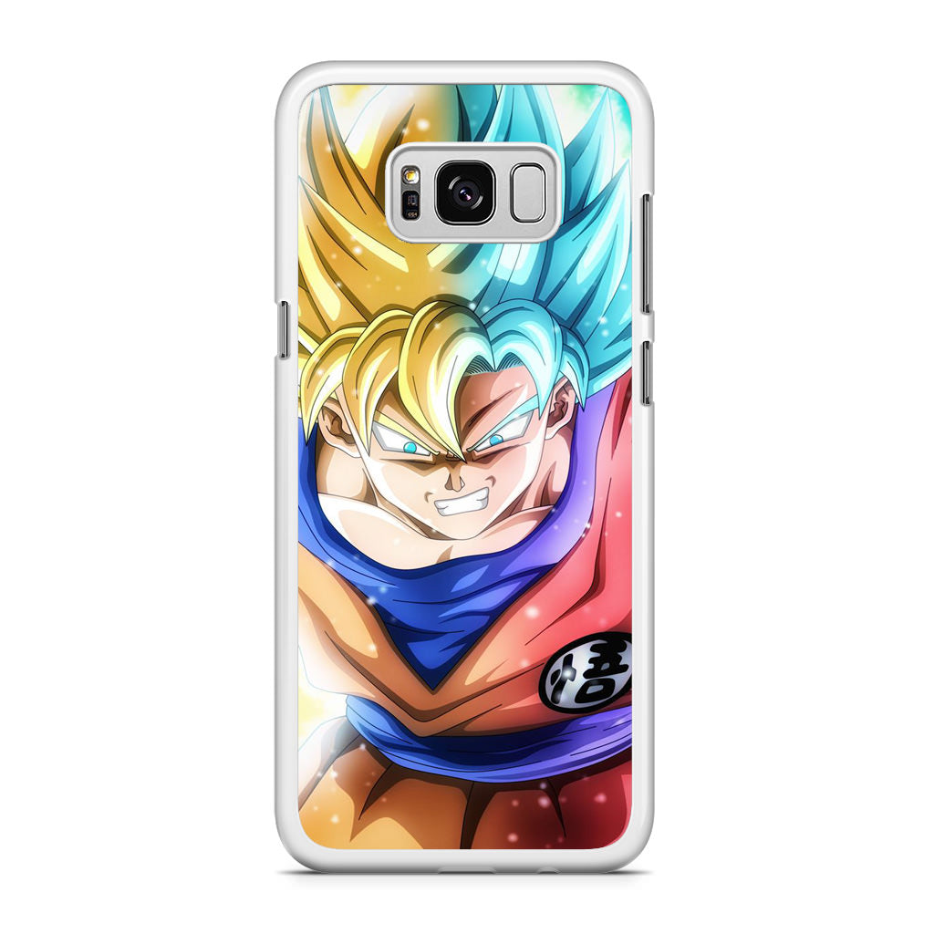 Goku SSJ 1 to SSJ Blue Galaxy S8 Case