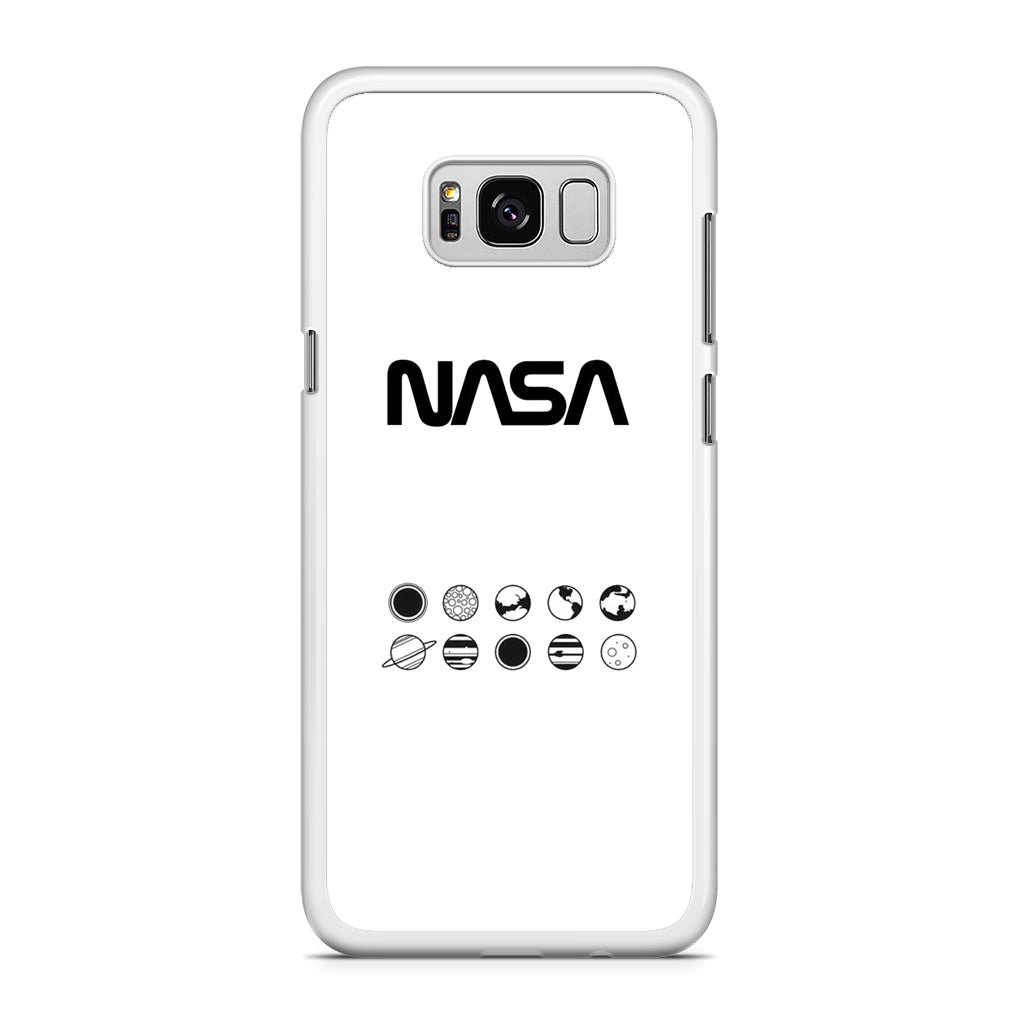 NASA Minimalist White Galaxy S8 Case