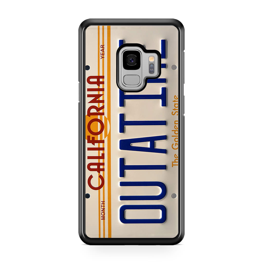 Back to the Future License Plate Outatime Galaxy S9 Case