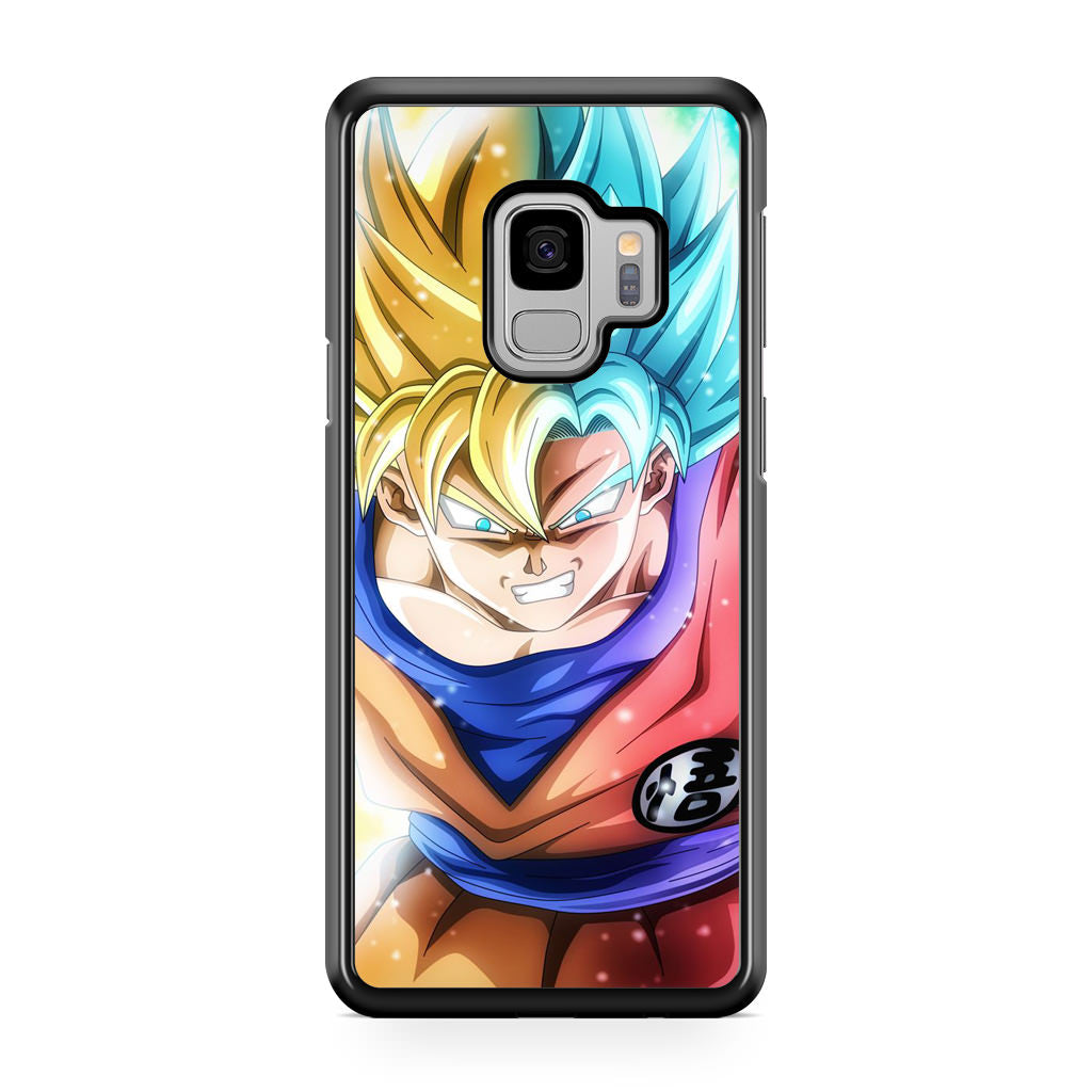 Goku SSJ 1 to SSJ Blue Galaxy S9 Case